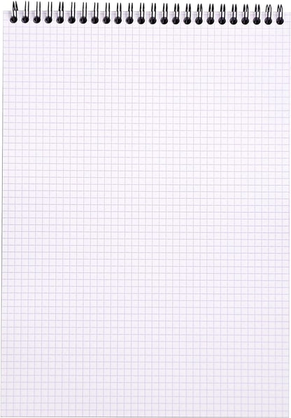 Rhodia - Wirebound Notepad - Graph - 80 Sheets - 8 1/4 x 11 3/4" - Black