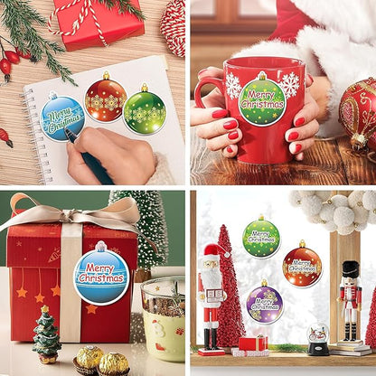 48 Pieces Christmas Lights Ball Sticky Notes Christmas Lights Ball Design Self-Adhesive Note Pads Sticky Memo Notes for Xmas School Office Home Supplies Students Teachers Present
