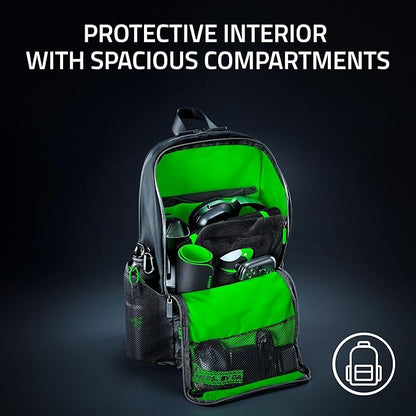 Razer Scout 16" Gaming Laptop Backpack: Lightweight Travel Carry On Computer Bag - Water Resistant - Fits 16 inch Notebook - Black