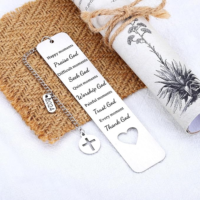 Baptism Faith Based Gifts Bible Verse Bookmarks Inspirational Gifts for Women Men 2024 Christian Religious Scripture Gifts for Friend Birthday Christmas Present for Son Daughter First Communion Gifts