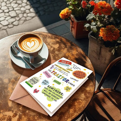 Funny Coworker Traitor Leaving Card, Coworker Humorous Leaving Card, Goodbye Farewell Card for Him and Hers, New Job Card Gift for Men and Women, Good Luck In New Job