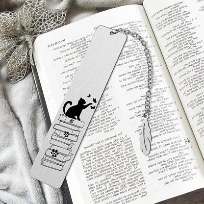 Paw Cat Footprints Cat Book Markers Bookmark,Cat Book Markers for Women Funny Bookmarks for Students Teachers School Home Office Supplies,Cat Lover Girl Friends Sister Female Gifts JCH9