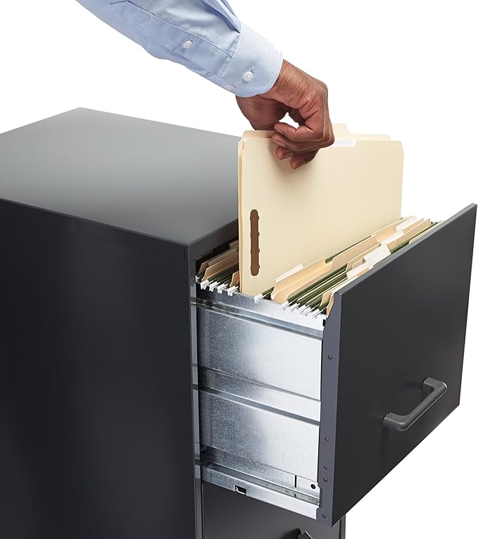 Amazon Basics Manila File Folders with Fasteners, Letter Size, 50-Pack, Beige