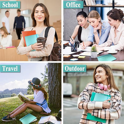 Blue Glitter Notebook, 8.3x5.7” 160 Lined Pages Glitter Never Peel Off Sparkle Journal for Girls College Ruled A5 Hardcover Notebooks for Teens Women Writing Note Taking Office Work School Gifts