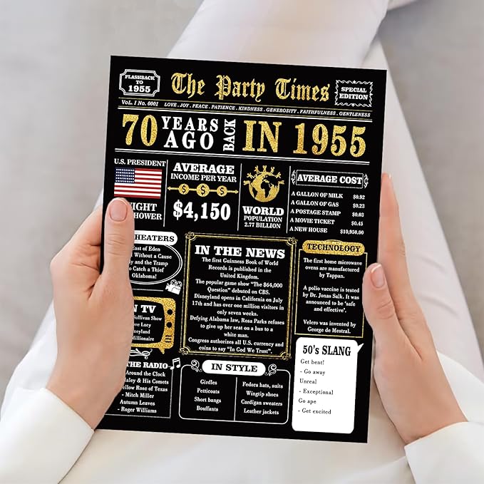 Happy 70th Birthday Gift for Woman Mam, Funny Birthday Card for 70 Year Old Mom Dad Grandpa Grandma, Best 70th Birthday Decorations for Husband Wife, Gifts for Him Her