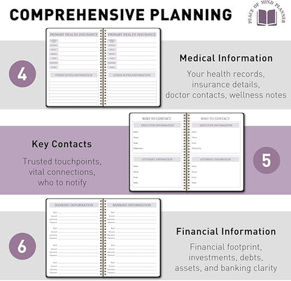 DOURA End of Life Planner : My Final Wishes End of Life Planner, Death Planner Organizer for Beneficiary Info, Will Preparation, Last Wishes, B5(9.5" * 7")