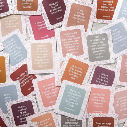 DIVERSEBEE Bible Verse Cards, 60 Unique, Assorted Mini Scripture Encouragement Motivational Inspirational Prayer Cards, Christian Bible Gifts (Delicate)