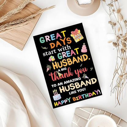 Funny Birthday Card Gift for Husband, Heartfelt Husband Birthday Card Gift From Wife, Happy Birthday Ideas for Husbands