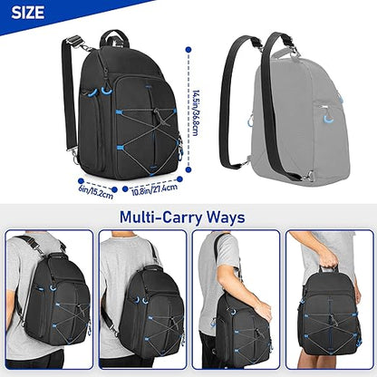 PGmoon Carrying Case Compatible with Oculus Meta Quest 2/Quest 3/Quest 3S/VR Elite Strap, Travel Storage Bag Backpack with Separate Room for Touch Controllers and Multi-Pockets (Patent Design)