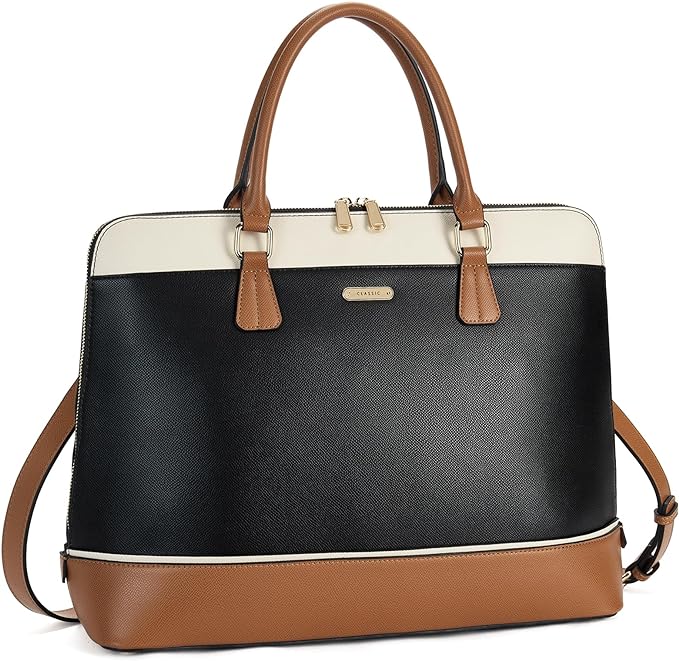 Telena Laptop Tote Bag for Women, 15.6 Inch Shoulder Tote Bag Leather Briefcase for Women, Large Capacity Handbag Bags