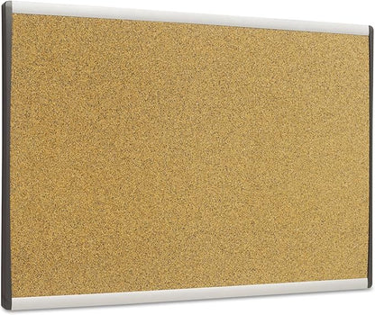 Quartet Bulletin Board, 30" x 18", Corkboard, Cubicle, Arc, Aluminum Frame (ARCB3018)