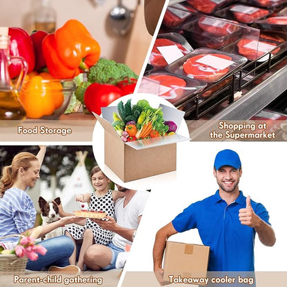 Nuanchu 10 Pieces Double Insulated Mailing Boxes with Aluminum Foil Insulated Bag Liner Cooler Small Mailing Box for Mailing Frozen Food Cold Mailing Boxes for Mailing Packing Moving, 9" x 5" x 6"