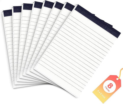 Notepads 4x6 Inch Grocery List Pads 8 Pack Shopping List Pad Small Note Pads for Office Supplies Lined Paper To Do List Notepad of Work Memo Pad for Checklist Organizer Writing Pads of Paper 30 Sheets