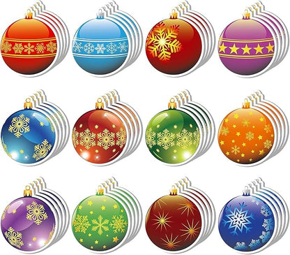 48 Pieces Christmas Lights Ball Sticky Notes Christmas Lights Ball Design Self-Adhesive Note Pads Sticky Memo Notes for Xmas School Office Home Supplies Students Teachers Present