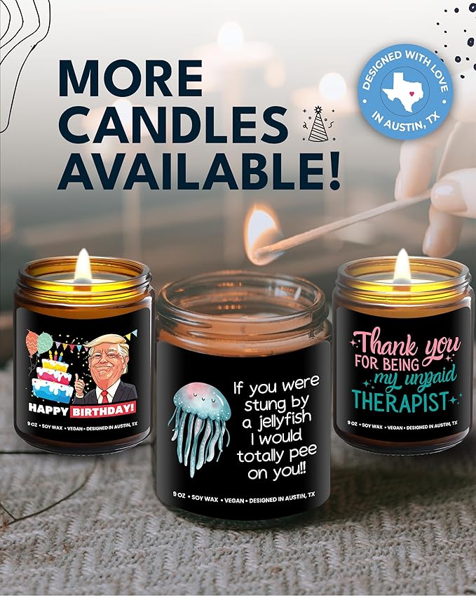 Funny Friendship Candle, If You were Stung by a Jellyfish, Funny Gifts for Friends Adult Humor, Best Friends Gifts for Friends Women Unique, Birthday, Christmas, Gift-Ready