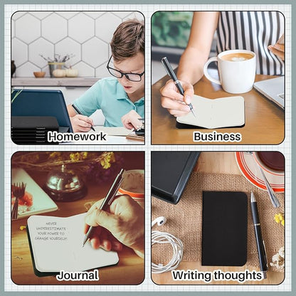 Outus 15 Pcs Mini Pocket Notebook 2.5" x 4" Small Journal Kraft Paper Notepads Bulk Softcover Pocket Notepad Memo Diary Subject Notebooks for Traveler Worker(Black,Blank Style)