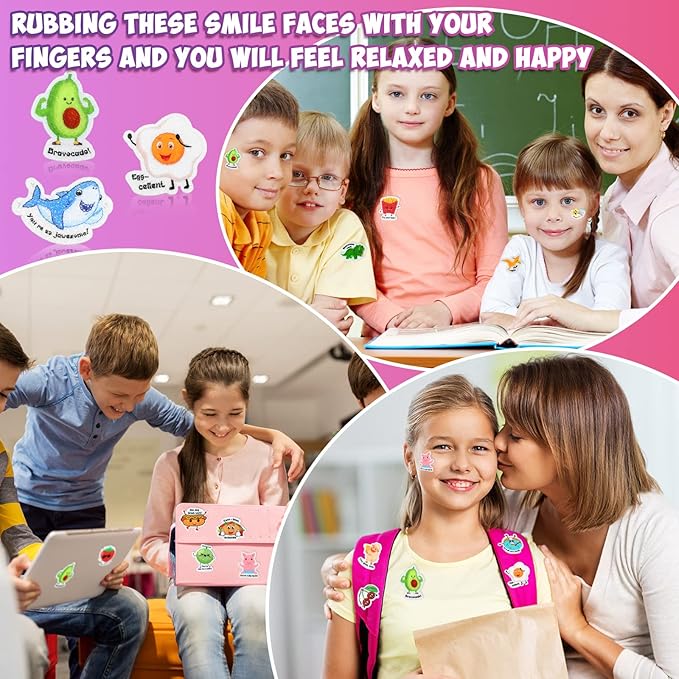 50 Pcs Anxiety Sensory Stickers Calm Stickers Reusable Sensory Strips Adhesive Textured Strips Toys Stress Anxiety Relief Items for Adult Teen Classroom Desk Office Fidget Supplies (Inspiration)