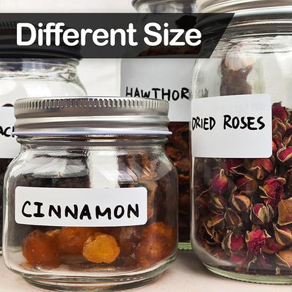 170Pcs White Removable Labels for Jars,for Storage Bins,for Food Containers with 2 Liquid Chalk Marker(White)