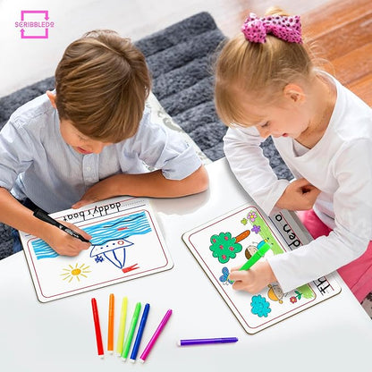 Double Sided Whiteboard 9”x12” Story Lined Dry Erase Board for Kids Writing Board Age 3-5 Practice Drawing Small White Board Teacher Elementary Grade 1 Kindergarten Preschool