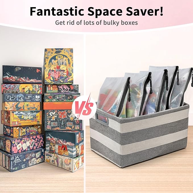 Umriox Small Zipper Pouch, 9.5x7.1 in (Black, 12 Packs), Zipper Bags with Zipper for Office Supplies Travel Accessories