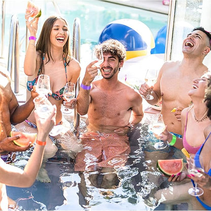 7000 Counts Wristbands for Events, Paper Wristbands Neon Wrist Bands Waterproof Colored Bracelets for Parties, Concerts, Sports, Fairs, Travel, Pool Pass