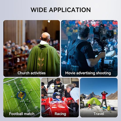Came-TV Kuminik8 1.9GHz Wireless Intercom Headset System Noise Cancellation Zero Latency Full Duplex Team Communication with Hardcase for Church Boating TV Film Production Drone