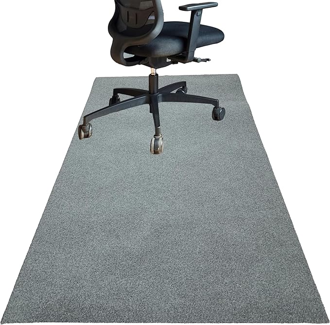 Office Chair Mat for Hardwood 36"x48" Computer Gaming Desk Floor Mat for Rolling Chair Non Slip Floor Protector,Grey