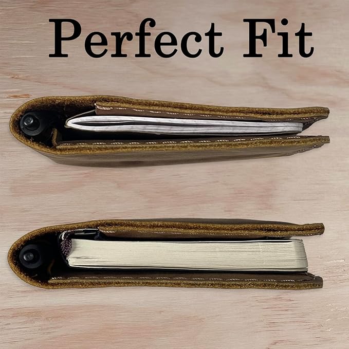 Thot Ra Leather Cover for Field Notes, Passport Cover, Leather Notebook Cover for 3.5" x 5.5" with Pen Holder, Only Cover (Vintage)