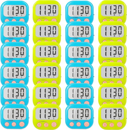Classroom Timers for Teachers Kids Large Magnetic Digital Timer 24 Pack-Blue Green