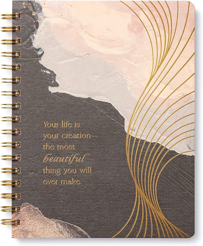 Compendium Spiral Notebook - Your life is your creation... — A Designer Spiral Notebook with 192 Lined Pages, College Ruled, 7.5”W x 9.25”H
