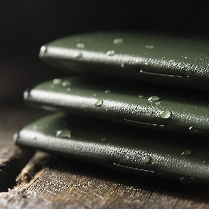Rite in the Rain Weatherproof Stapled Notebook, 4 5/8" x 7", Green Cover, Universal Pattern, 3 Pack (No. 971FX)