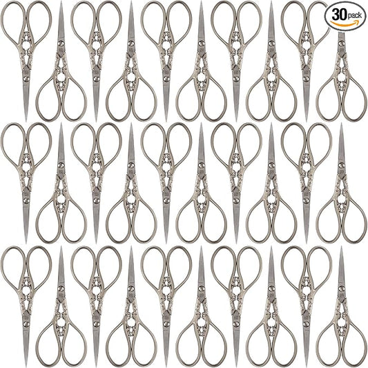 JubileeYarn Scrollwork Embroidery Scissors - Nickel - 30 Scissors