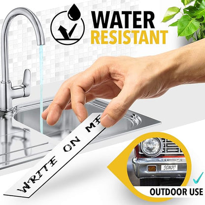 X-bet MAGNET Magnetic Strips - 1 Inch x 25 Feet Magnetic Tape Roll - Blank Write On Magnets - Sticky Labels and Stickers - Writable Flexible Magnet Sheet for Whiteboards, Refrigerator and Crafts