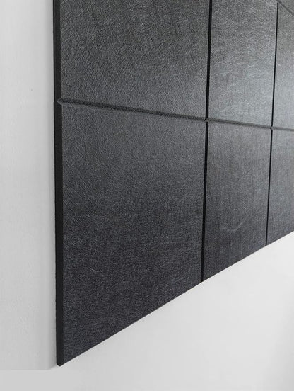 Large Cork Board Alternative - 12 Pack Felt Wall Tiles with Safe Removable Adhesive Tabs, Cork Boards for Walls Cork Board for Office Pin Board Tack Board Cork Board 48 x 36 - Black