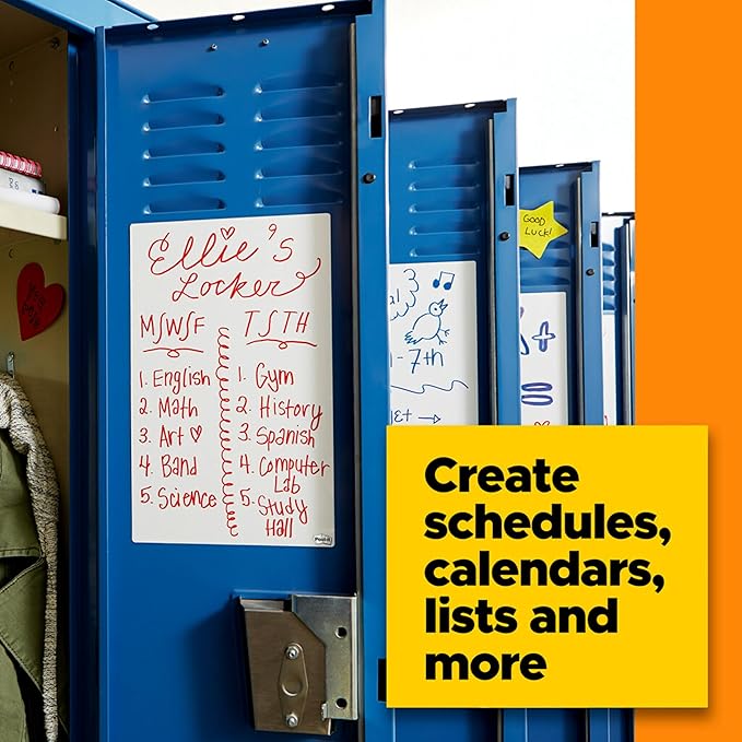 Post-it Dry Erase Sheets, 7 in x 11.3 in, Sticks Securely and Removes Cleanly (DEFSHEETS-3PK) (Pack of 8, 24 Count)