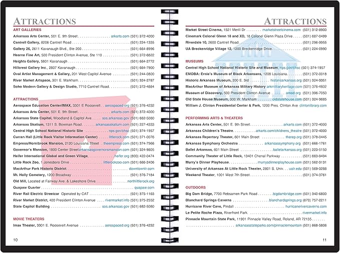 2025 Datebook & City Themed Planner – Resource Guide with Daily, Weekly & Monthly Views – 3-Year Reference Calendar - Multi-Purpose Travel Notebook Guide & Adventure Diary (Little Rock '25)