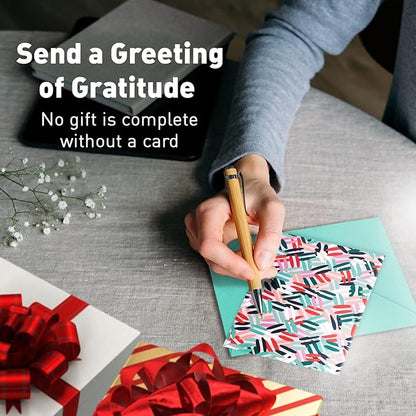 S&O Blank Cards for All Occasions in One Box Set - Blank Notecards with Envelopes for Handwritten Messages - All Occasion Tags Assortment Box with Covers - 24 Vibrant Letter Slips and Envelopes Pack