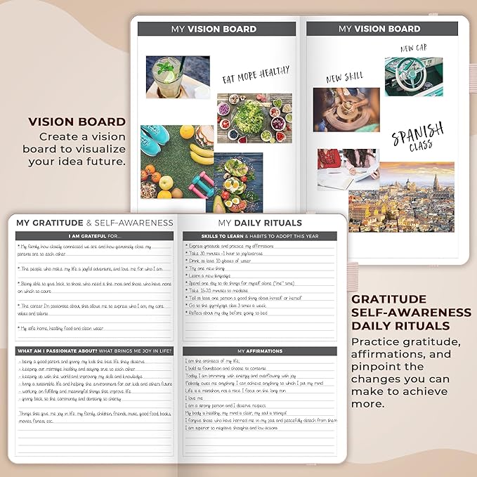 Clever Fox Dated Planner 2025-2026 – Weekly Life Planner Notebook for Goal Setting & Time Management – Planner with Habits Tracker, to-do List & Dated Pages – A5, Lasts 1 Year (Rose Gold)