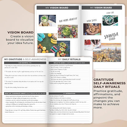 Clever Fox Dated Planner 2025-2026 – Weekly Life Planner Notebook for Goal Setting & Time Management – Planner with Habits Tracker, to-do List & Dated Pages – A5, Lasts 1 Year (Rose Gold)