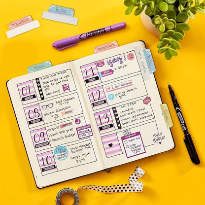 Avery Ultra Tabs Bundle, Chic Numbers 1-12 and Planner Tabs, 1" x 1.5" Mini Tabs and 2.5" x 1" Margin Tabs, 2-Side Printed, 60 Sticky Tabs (74901)