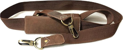 Shoulder Strap, 52" Universal Replacement Laptop Shoulder Camera Strap Luggage Duffel Adjustable Comfortable Blet with Metal Hooks for Briefcase Computer Messenger Bag Laptop Notebook Case,Brown