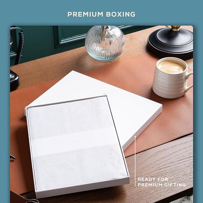 BEECHMORE BOOKS Ruled Journal Notebook, A4 8.5 x 11.5 inch 160 Lined Pages, Hardcover Leather Journals For Women, Men, Writing And Notebooks For Work - 120 GSM Thick Paper, Gifts Box Included