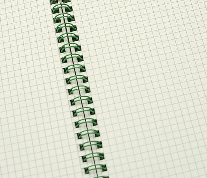 Yansanido Spiral Notebook, 4 Pcs B5 Thick Plastic Hardcover Graph Paper 4 Color 80 Sheets -160 Pages Journals for Study and Notes (Grid-4pcs Wine Red,Brown,Green,ivory, B5)