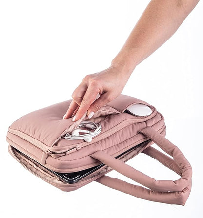 DiverseBee Large Bible Cover with Handles, Bible Carrying Case for Women, Bible Tote Bag, Book Cover, Bible Accessories Gift (Pink)