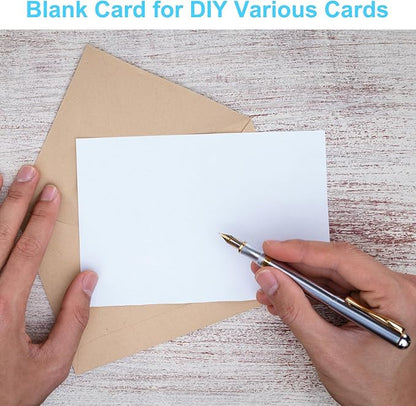 100 Pack Blank Index Cards 4x6 inches, 250 GSM/92 lb Thick White Cardstock Paper for DIY Greeting Cards, Unlined Note Cards Flash Cards Blank Cards for Postcards, Photo Cards, Recipe Cards