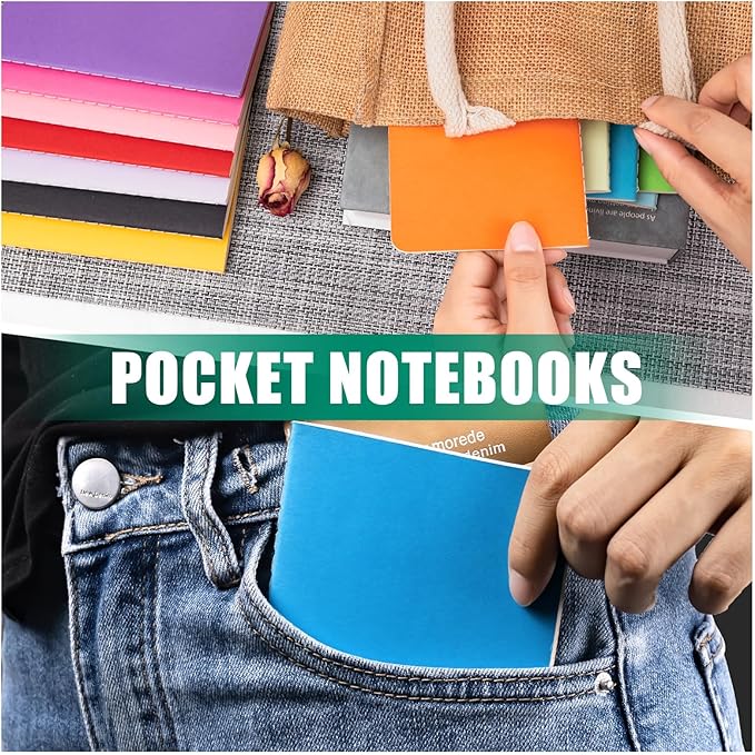 Lzerking Small Lined Notepads Bulk 36 Pack Mini Pocket Notebooks Journal Set Colorful Cover Notebooks for Kids 3.5 x 5.5 Inches, 30 Sheets/60 Pages