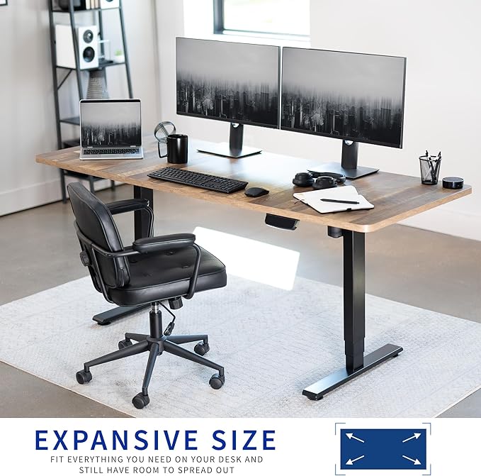 VIVO Reclaimed Wood Universal 71 x 30 inch Solid One-Piece Table Top for Standard and Sit to Stand Height Adjustable Home and Office Desk Frames, DESK-TOP71P