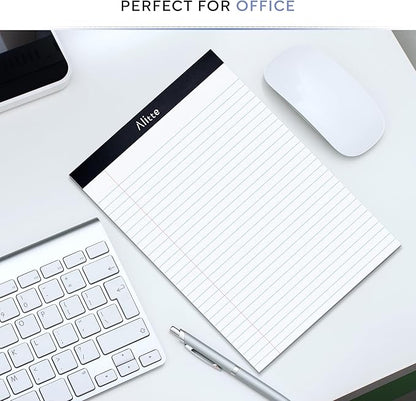 Legal Notepads 8.5 x 11, Pack of 12 - Perforated Wide Ruled Writing Pad - Premium Thick Paper, No Ink Bleeding - Blank Legal Pads For Home, Office, School, Business - 50 Sheets Per Notebook