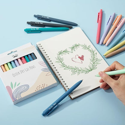 Mr. Pen- Retractable Gel Pens, 12 Pack, Fast Dry, Gel Pens Fine Point 0.7mm, Retractable Pens, Cute Pens, Gel Ink Pens, Aesthetic Pens for Journaling, Fine Tip Pens