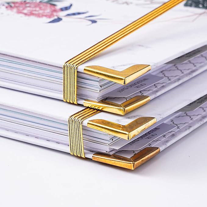 Wedding Planner - Wedding Planner Book/Organizer for The Bride with 5 Tabbed Sections, 6.3" x 8.4", Hardcover with Metal Corner, Inner Pocket, Sticker